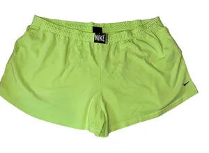 Nike Shorts Just Do It Sportswear Women's 2X Lime Green Plus Athletic Sportswear thumbnail 1