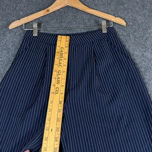 Princess Polly Navy Blue Pinstripe Wide Leg Trousers High Waist Size US 4 thumbnail 5
