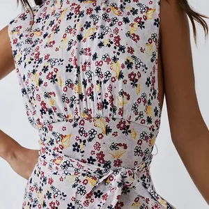 Free People jumpsuit romper Vibe Check One Piece floral medium stretch boho NEW thumbnail 5