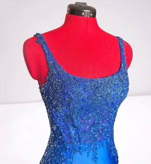 Royal Blue Mermaid Prom Gown w/Slit Style 16058 Size 2 thumbnail 8