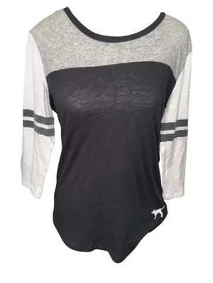 PINK - Victoria's Secret Colorblock varsity tee thumbnail 1