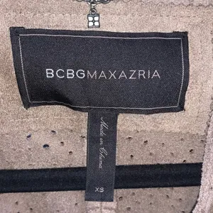 BCBGMAXAZRIA Mocha Faux Suede Zip Jacket‎ XS Asymmetrical Boho thumbnail 5