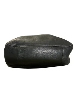Coach Vintage Black Pebbled Leather Hobo Shoulder Bag Pink Lining #H05S-8E10 thumbnail 8