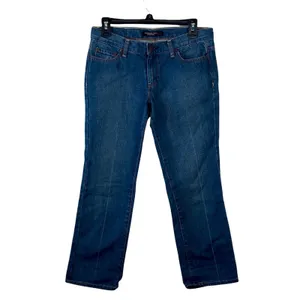 American Eagle Size 4 Cropped Straight Leg Jeans Medium Wash 100% Cotton NWOT thumbnail 2