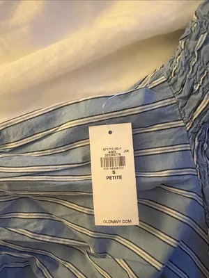 Old Navy Smocked Puff-Sleeve Flare Mini Dress - Light Blue thumbnail 3