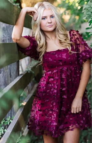 Maroon dress Tj Maxx Purple thumbnail 1