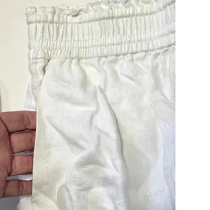 J Crew 100% Linen Side Tie Pull On Hi-Rise Shorts G4710 White XS thumbnail 10