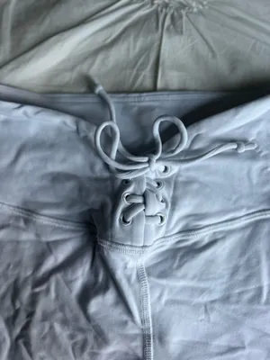 Alo White Biker Yoga High-Waisted Shorts thumbnail 2