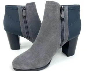 VIONIC PERK WHITNEY CHARCOAL ANKLE BOOTS. SIZE 7 thumbnail 1