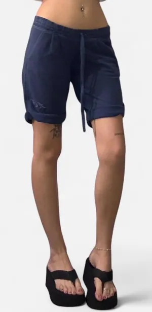 Y2K Abercrombie & Fitch Navy Drawstring Casual Shorts thumbnail 1