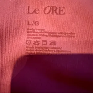 Le‎ Ore Coral Pink High Rise Cropped Pull-On Leggings Sz L thumbnail 6