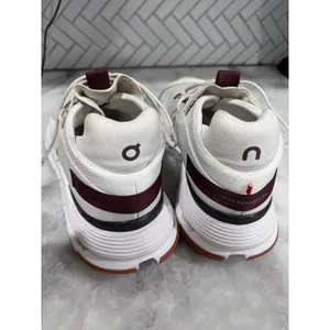 On Cloudnova Women’s Size 10.5 White Burgundy CloudTec Lifestyle Running Shoes thumbnail 7