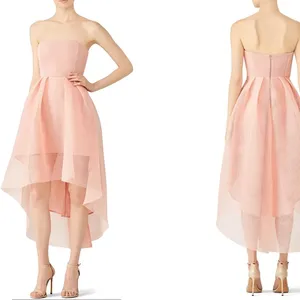 ELLIAT Blush‎ Pink Strapless Cocktail High Low Elysian Dress Size Large thumbnail 2
