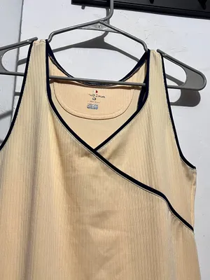Diadora Pale Yellow Tennis Chemise with Black Trim thumbnail 3
