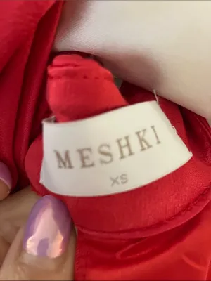 Meshki Claire Red Sleeveless Satin Dress Altered Mini Size XS thumbnail 4