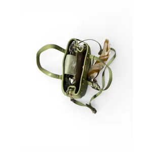 Steve Madden Satchel Womens Olive Green NWT Embossed Logo Scarf Crossbody Medium thumbnail 9