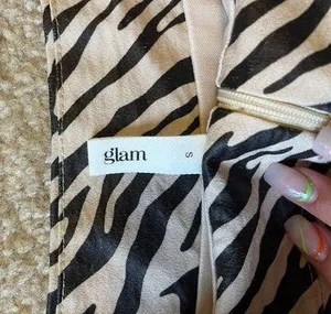 Glam Zebra Print Mini Skirt thumbnail 3