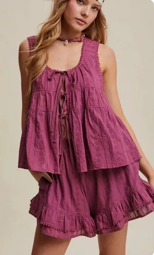 2 piece set Purple Size M thumbnail 1