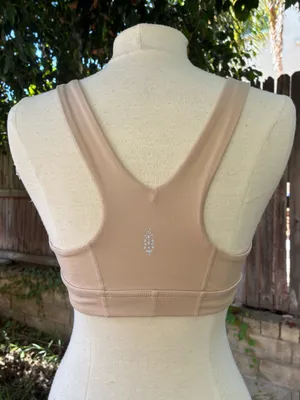 Free People Free Movement sport bra tan yoga Pilates gym activewear training M thumbnail 2