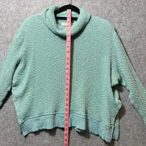 We The Free Tommy Turtleneck Textured Knit Sweater S Oversized‎ Boxy Slouch thumbnail 4