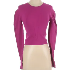 Fabletics Corey SculptKnit® Long-Sleeve Top in Very Berry Size Small thumbnail 3
