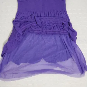 Free People Purple Tiered 100% Viscose Sleeveless Empire Waist‎ Knit Top Size M thumbnail 5