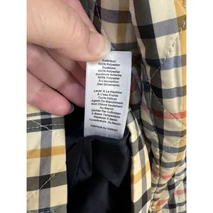 Talbots Quilted Blue‎ Pink Yellow Plaid Check Jacket Coat Zip Size XS Preppy thumbnail 12