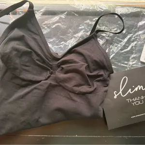herslims Black Seamless Bodysuit Thong Womens Tummy Control Compression NWT thumbnail 2