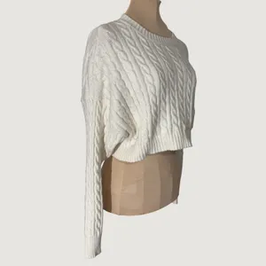 3229 | Altar'd State Cable Knit Cropped Sweater Ivory Cottagecore Coquette S thumbnail 3