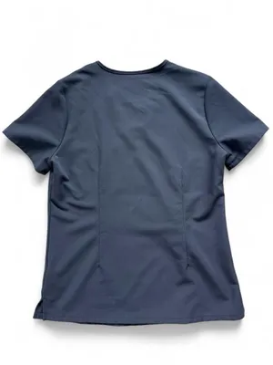 FIGS Technical Collection Charcoal Grey Chisec One-Pocket V-Neck Scrub Top Small thumbnail 2