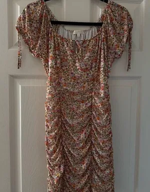 Ultra Flirt Floral Ruched Dress thumbnail 1