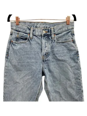 Old Navy High Rise Button Fly Slouchy Straight Leg Cropped Denim Jeans 2 / 28 thumbnail 2