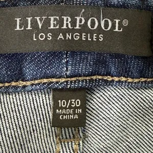 Liverpool Los Angeles Wide Leg Crop Belted Jeans Dark Wash Size 10/30 New thumbnail 9
