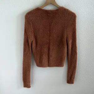 American Eagle Outfitters Rust Button-Up Cardigan Top Sweater Top Medium thumbnail 2