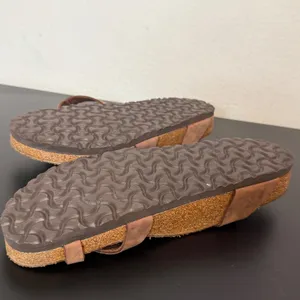Birkenstock Yara Sandals Mens 9 Womens 11 Brown Leather Ankle Wrap Toe Loop thumbnail 14