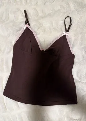 Edikted Ruelle Contrast Frill Tank Top thumbnail 1
