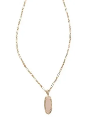 Kendra Scott Eva 14K Gold Over Brass Drop Earrings & Necklace-Rose Quartz thumbnail 10
