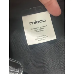 Miaou Leia Black Vegan Faux Leather Cropped Strapless Corset Top Size M thumbnail 6