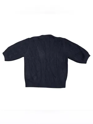 Madewell CloudSoft Short-Sleeve Sweater Tee wool/alpaca blend blue Size S NWT thumbnail 3