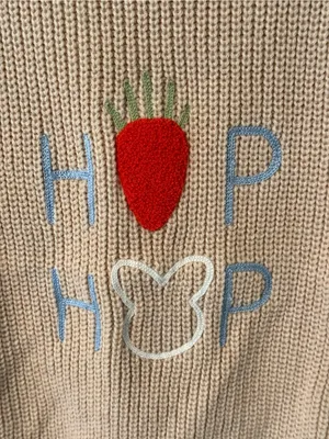 Beige nwt size xxl pet dog Knit Cowl Neck Sweater hop hop carrot bunny rabbit thumbnail 2