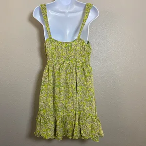 Green Fairycore Milkmaid Dress Large Babydoll Feminine Romantic Cottagecore thumbnail 2