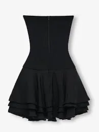 Revolve BRAND NEW WITH TAGS - Heiress Beverly Hills - New with tags BLACK CORSET CHIFFON FLARED MINI DRESS thumbnail 5