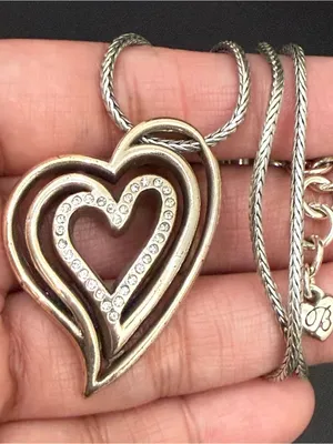 Retired BRIGHTON Infinity Heart Pendant Love Forever Silver-plated Necklace thumbnail 10