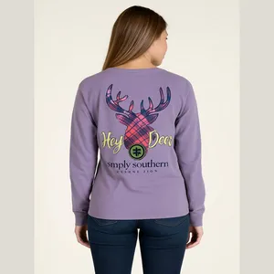 Simply southern size, large purple and gold long sleeve top thumbnail 2