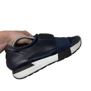 Balenciaga Race‎ Runners Navy Blue Leather Mesh Shoes Low Top Womens 38 US 7.5-8 thumbnail 5