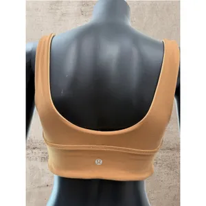 Lululemon Like a Cloud Longline Sports Bra Camel Tan Size 8 Medium Support thumbnail 3