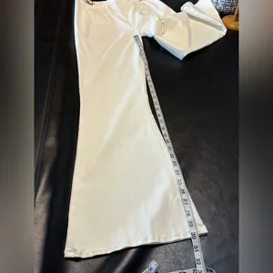 White Fox Boutique Cream Wide Leg Pants with Silver Buckles Size XL thumbnail 14