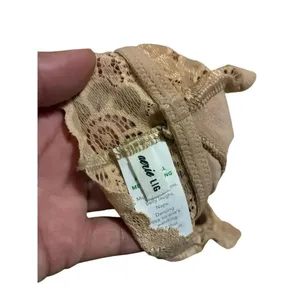 Aerie tan lace Unpadded lined pull over bralette large thumbnail 2