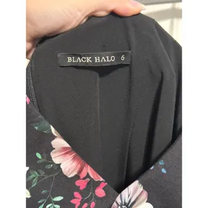 Black Halo Leni Floral‎ Ruffle Sheath Dress Midi Coquette Garden Party Wedding thumbnail 4