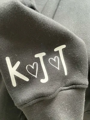 Homemade Black "Cool Cousins Club" Crewneck Sweatshirt with Initials on Sleeve thumbnail 5